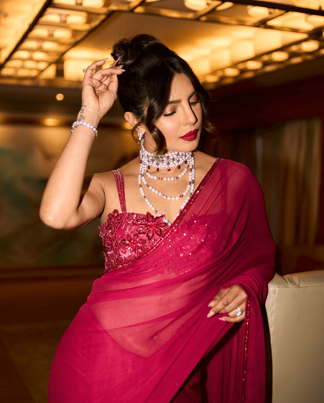 Berry-Hued Saree